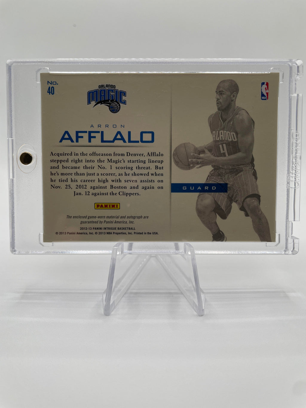 2012-13 Panini Intrigue Arron Afflalo Auto Jerseys /25 #40