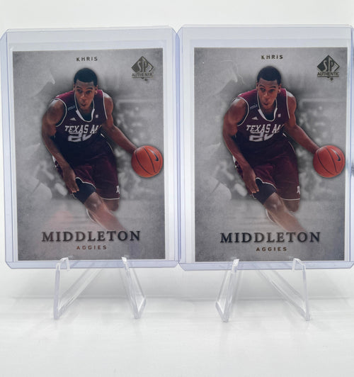 2012-13 SP Authentic Khris Middleton #35 Rookie RC Set (x2)