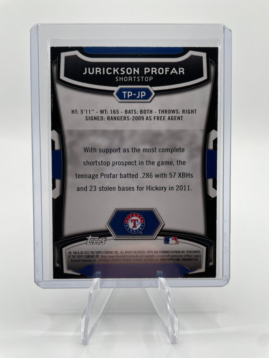 2012 Bowman Platinum Jurickson Profar Top Prospects Rookie Refractor
