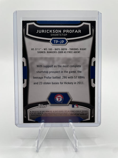 2012 Bowman Platinum Jurickson Profar Top Prospects Rookie Refractor
