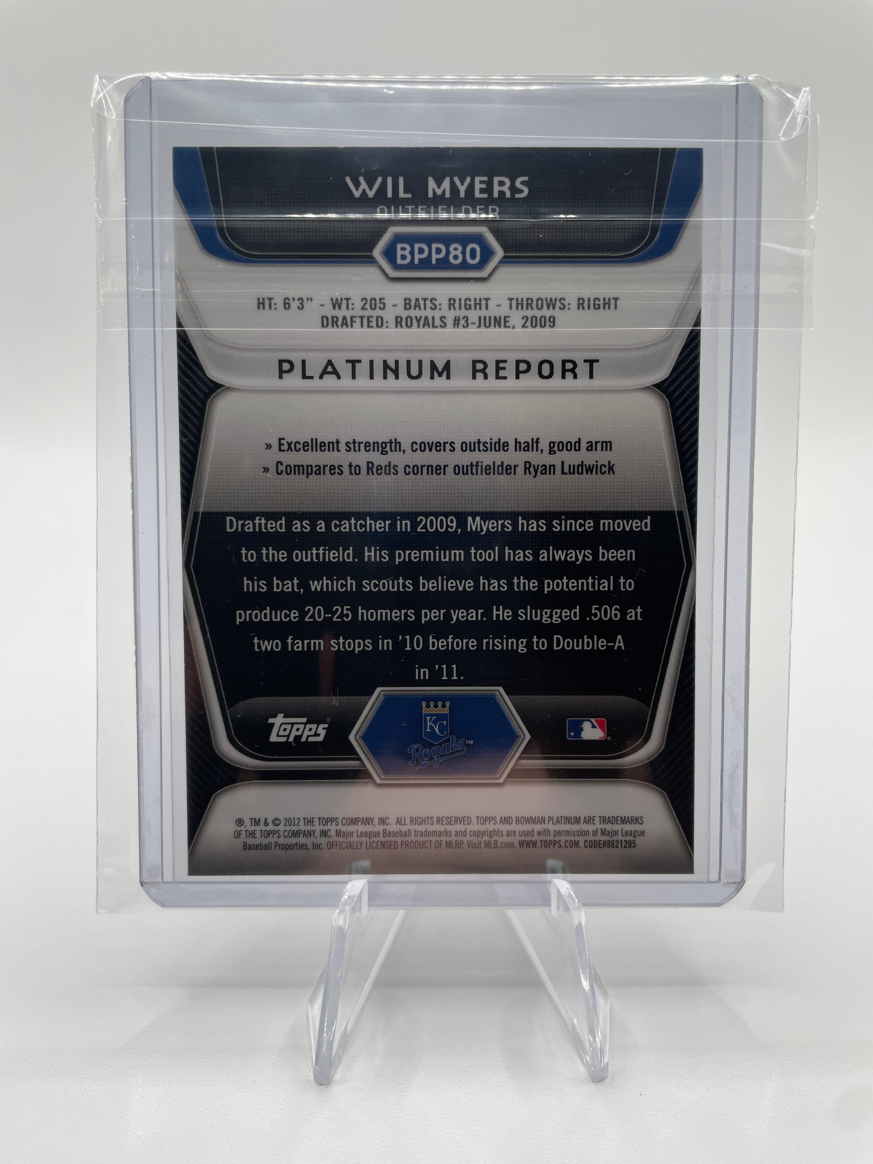 2012 Bowman Platinum Wil Myers Prospect Rookie Refractor #BPP80