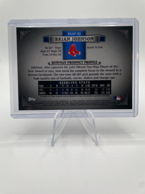 2012 Bowman Sterling Brian Johnson Prospect Auto #BSAP-BJ