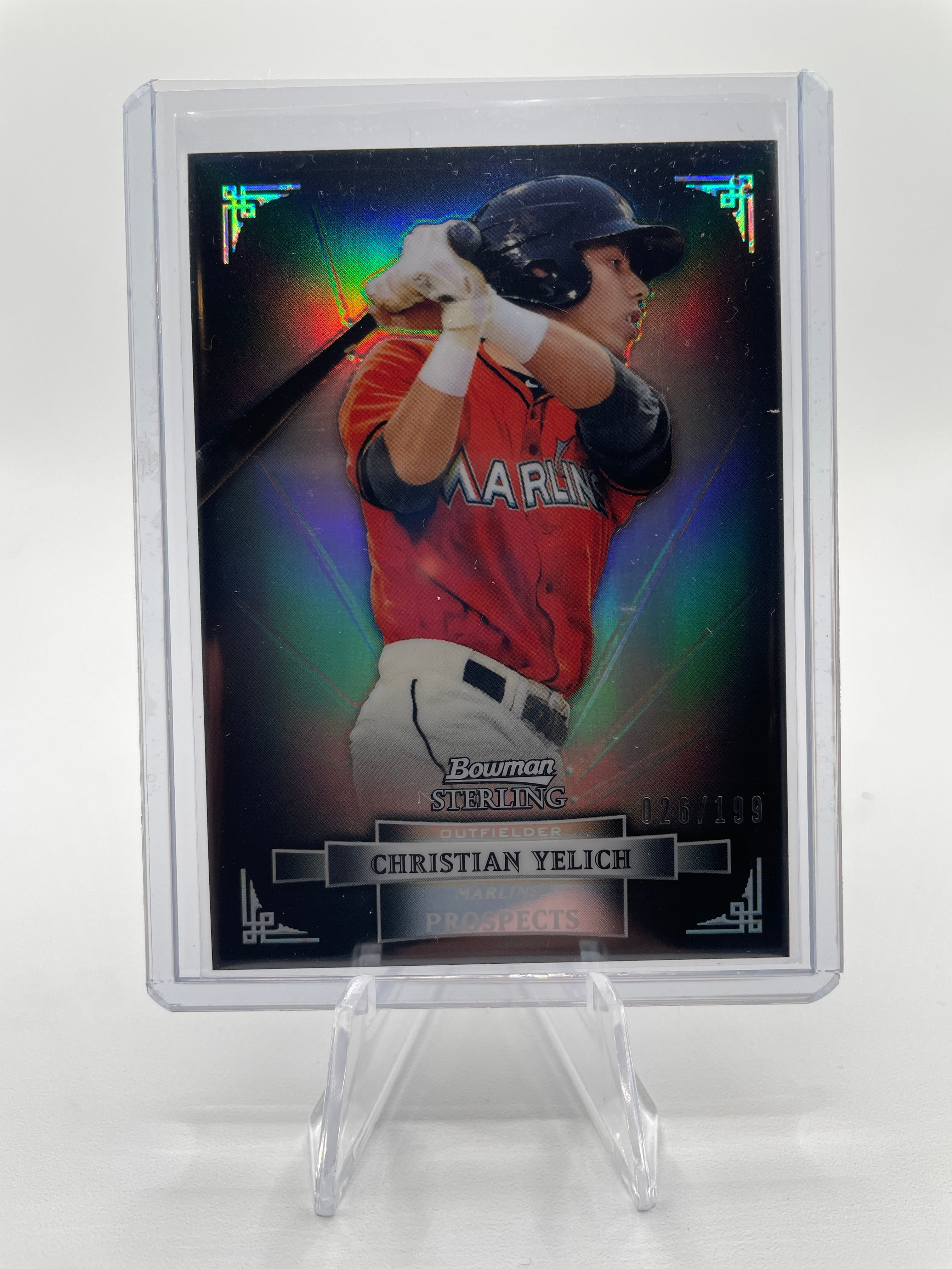 2012 Bowman Sterling Christian Yelich Rookie Prospect Refractor /199 #BSP50
