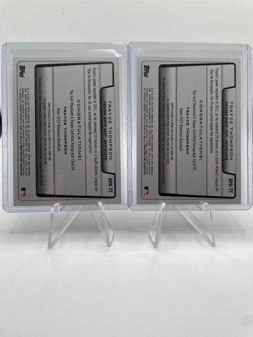 2012 Bowman Trayce Thompson Prospect Auto Set (x2)