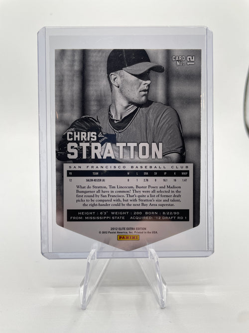 2012 Donruss Elite Extra Edition Chris Stratton Status Rookie Die-Cut /200