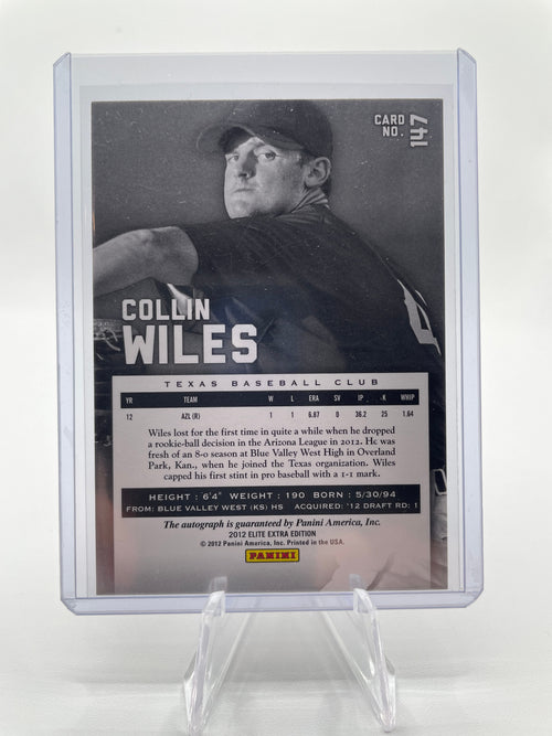 2012 Donruss Elite Extra Edition Collin Wiles Rookie Prospects Auto /622 #147