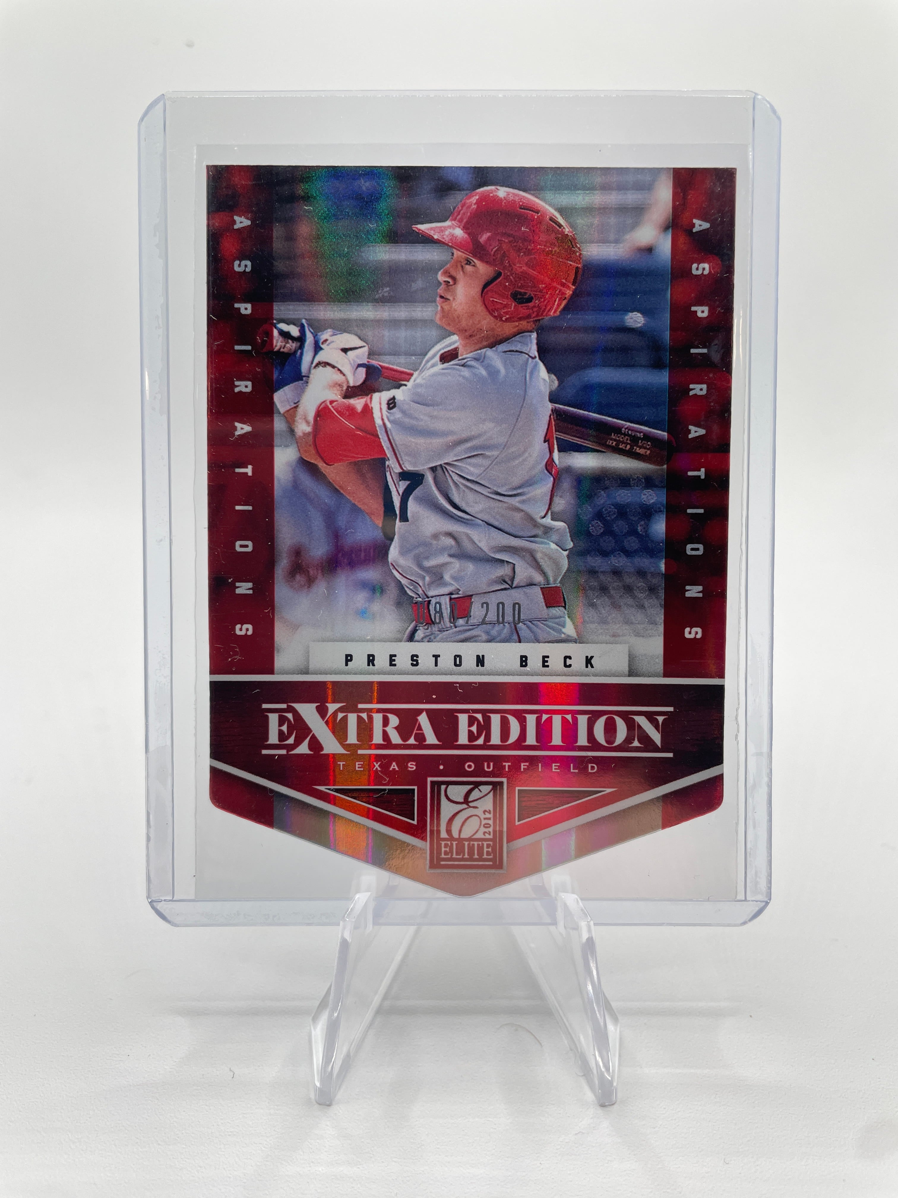 2012 Donruss Elite Extra Edition Preston Beck Aspirations Rookie Die-Cut /200
