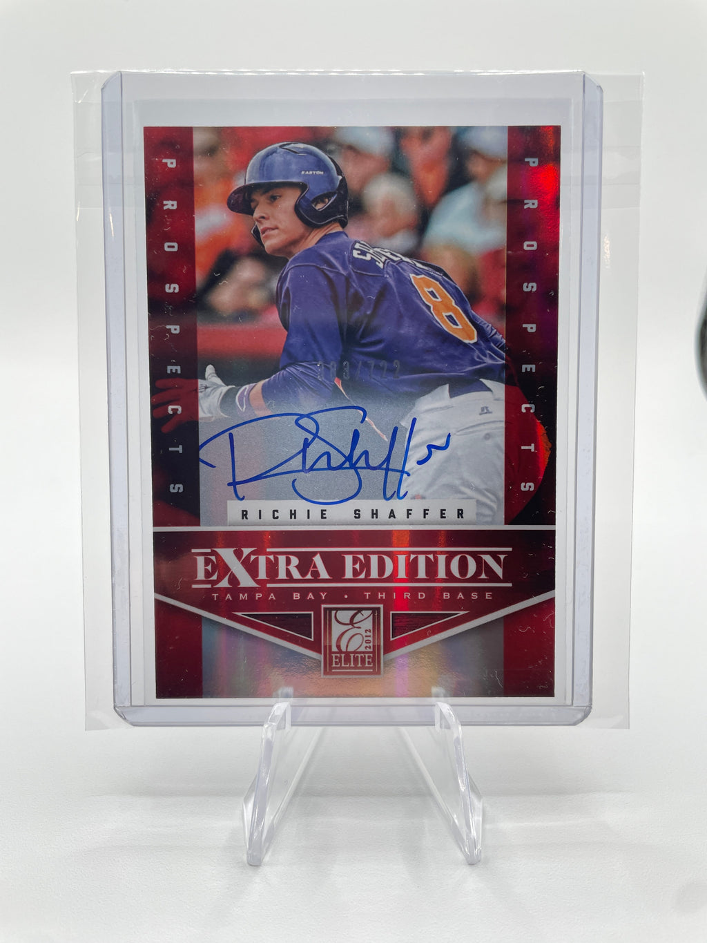 2012 Donruss Elite Extra Edition Richie Shaffer Rookie Auto /722