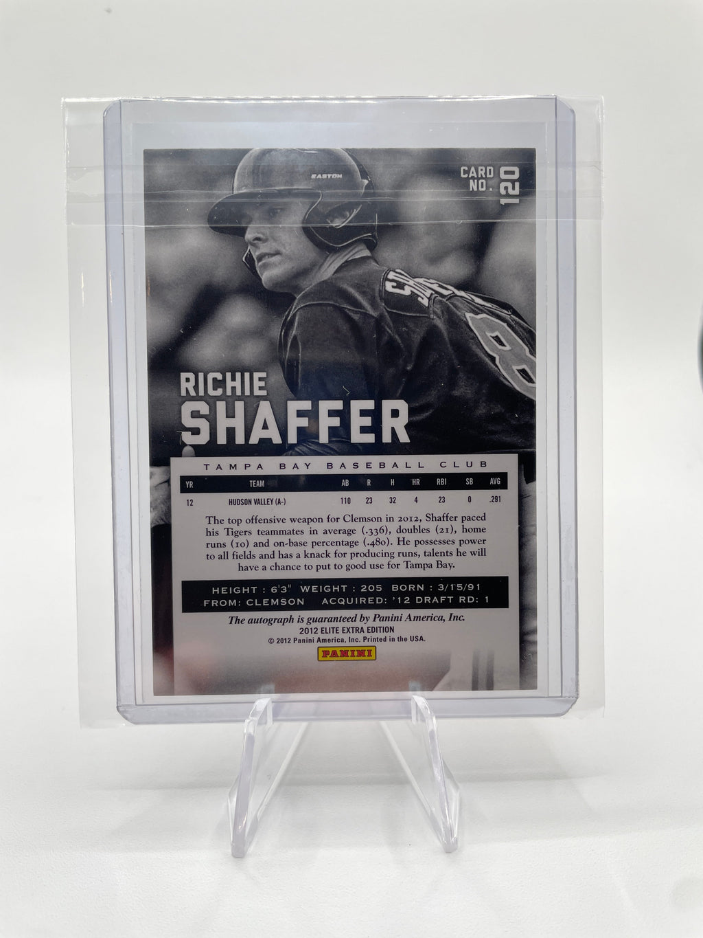 2012 Donruss Elite Extra Edition Richie Shaffer Rookie Auto /722
