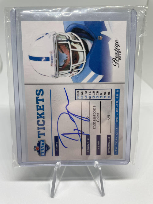 2012 Panini Prestige Dwayne Allen Draft Ticket Rookie Auto #18