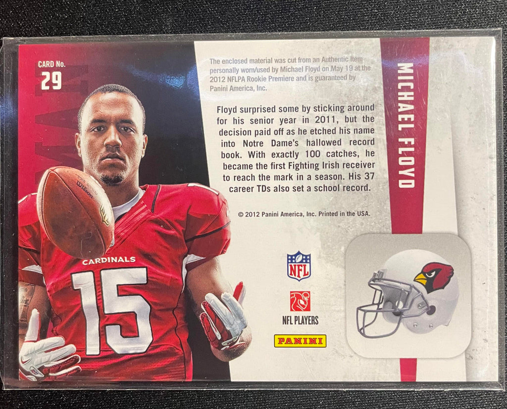 2012 Panini Rookies & Stars Michael Floyd Freshman Orientation Rookie Patch #29