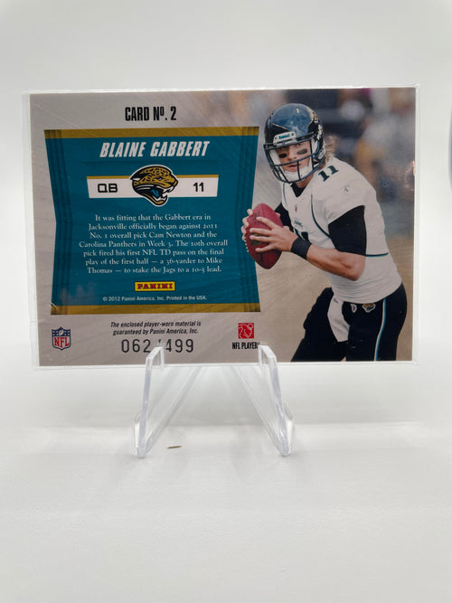 2012 Panini Totally Certified Blaine Gabbert Certified Future Rookie Patch /499