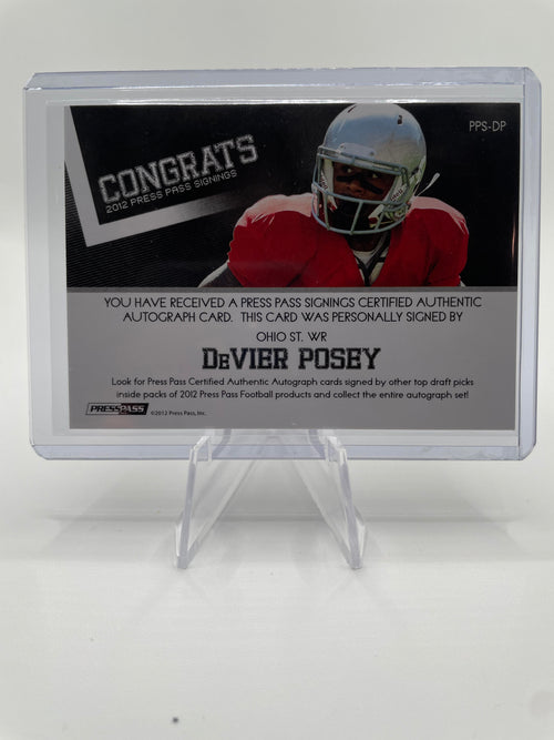 2012 Press Pass DeVier Posey On-Card Rookie Auto