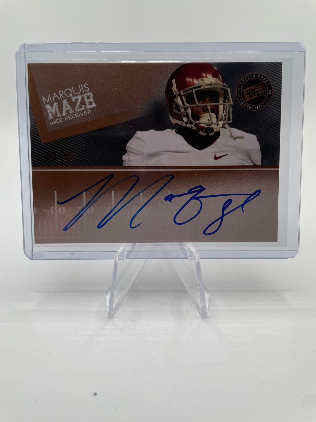 2012 Press Pass Marquis Maze Bronze On-Card Rookie Auto /99