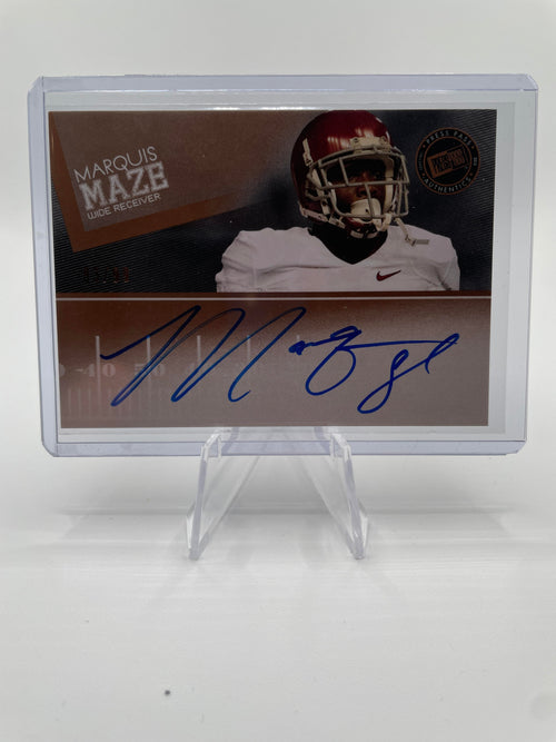 2012 Press Pass Marquis Maze Bronze On-Card Rookie Auto /99