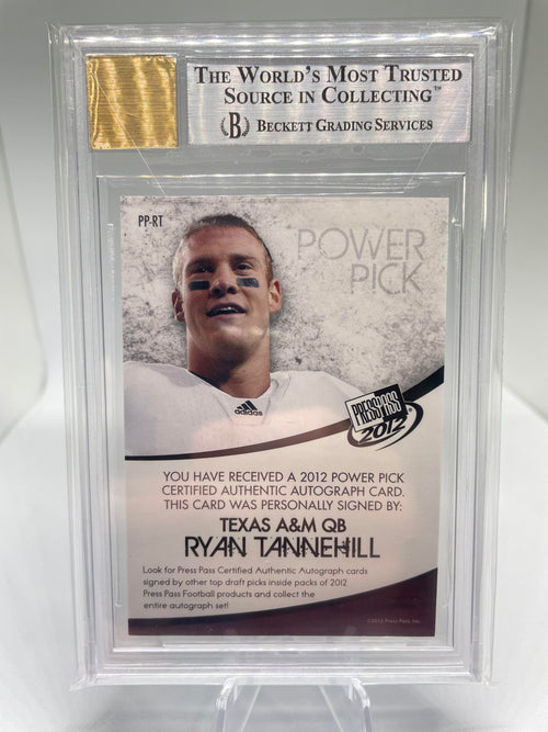 2012 Press Pass Ryan Tannehill Power Picks Rookie Auto /99 BGS 8.5 Auto 10