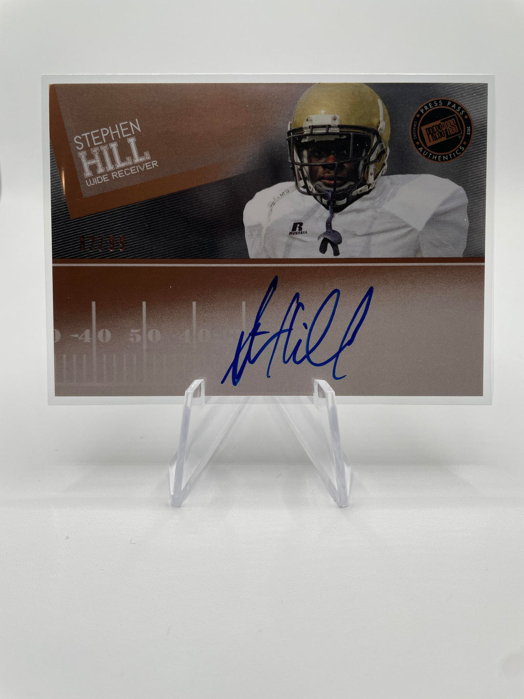 2012 Press Pass Stephen Hill Bronze On-Card Rookie Auto /99