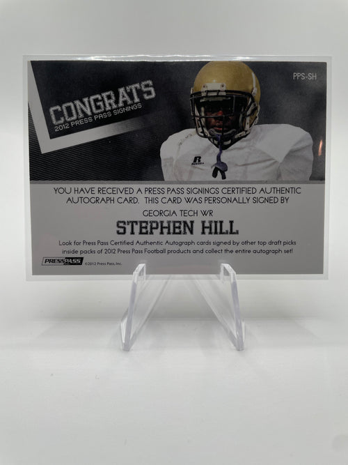2012 Press Pass Stephen Hill Bronze On-Card Rookie Auto /99