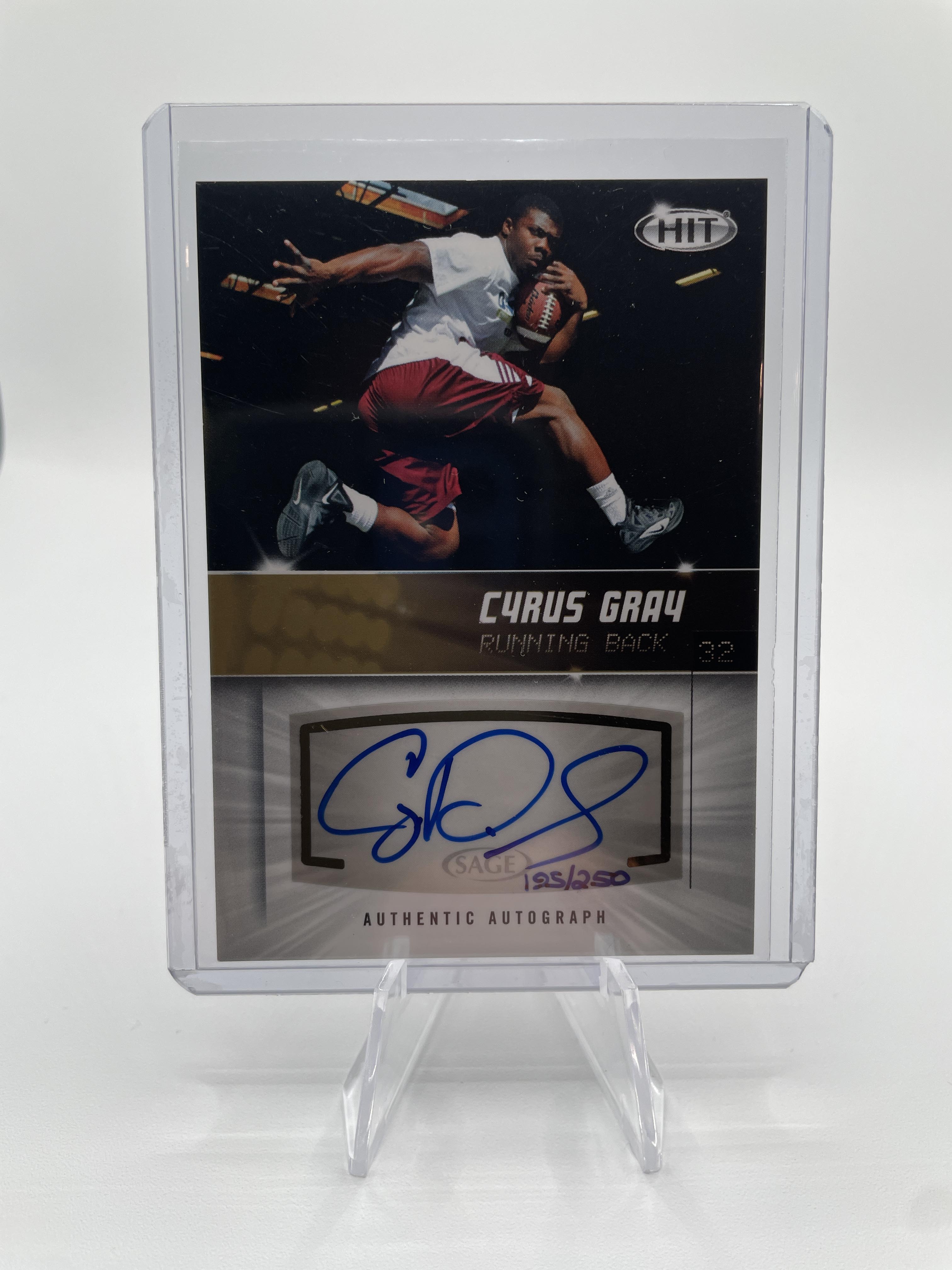 2012 Sage Hit Cyrus Gray Gold Rookie Auto /250 #A32