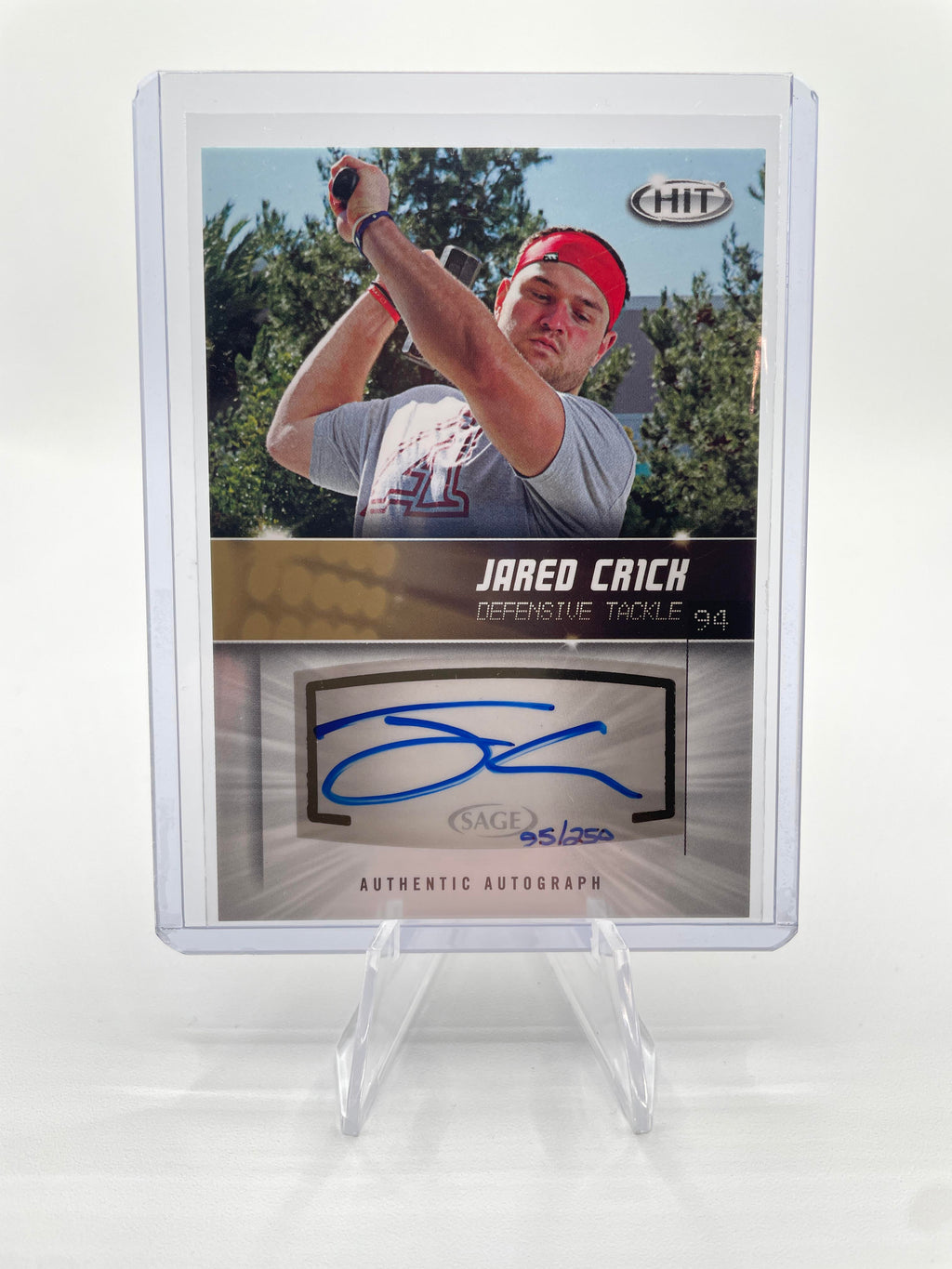 2012 Sage Hit Jared Crick Gold Rookie Auto /250 #A36