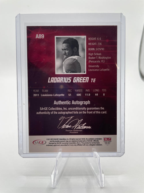 2012 Sage Hit Ladarius Green Rookie Auto SP /250 #A89