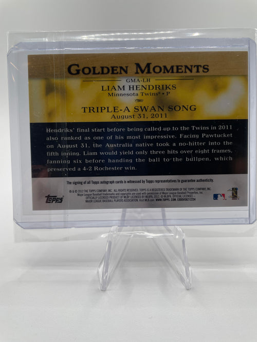 2012 Topps Golden Moments Liam Hendricks SP Auto #GMA-LH