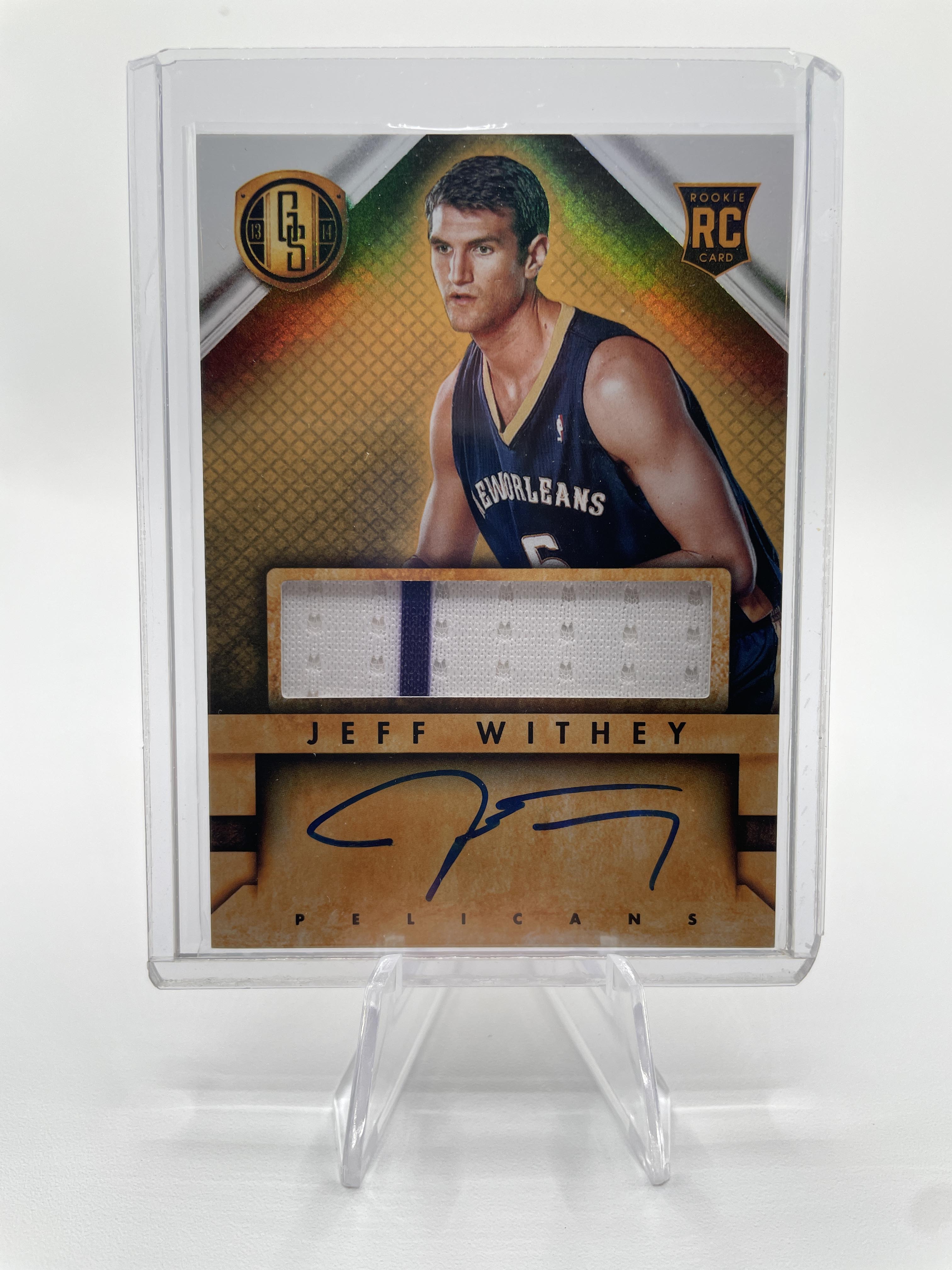 2013-14 Panini Gold Standard Jeff Withey Rookie Patch Auto