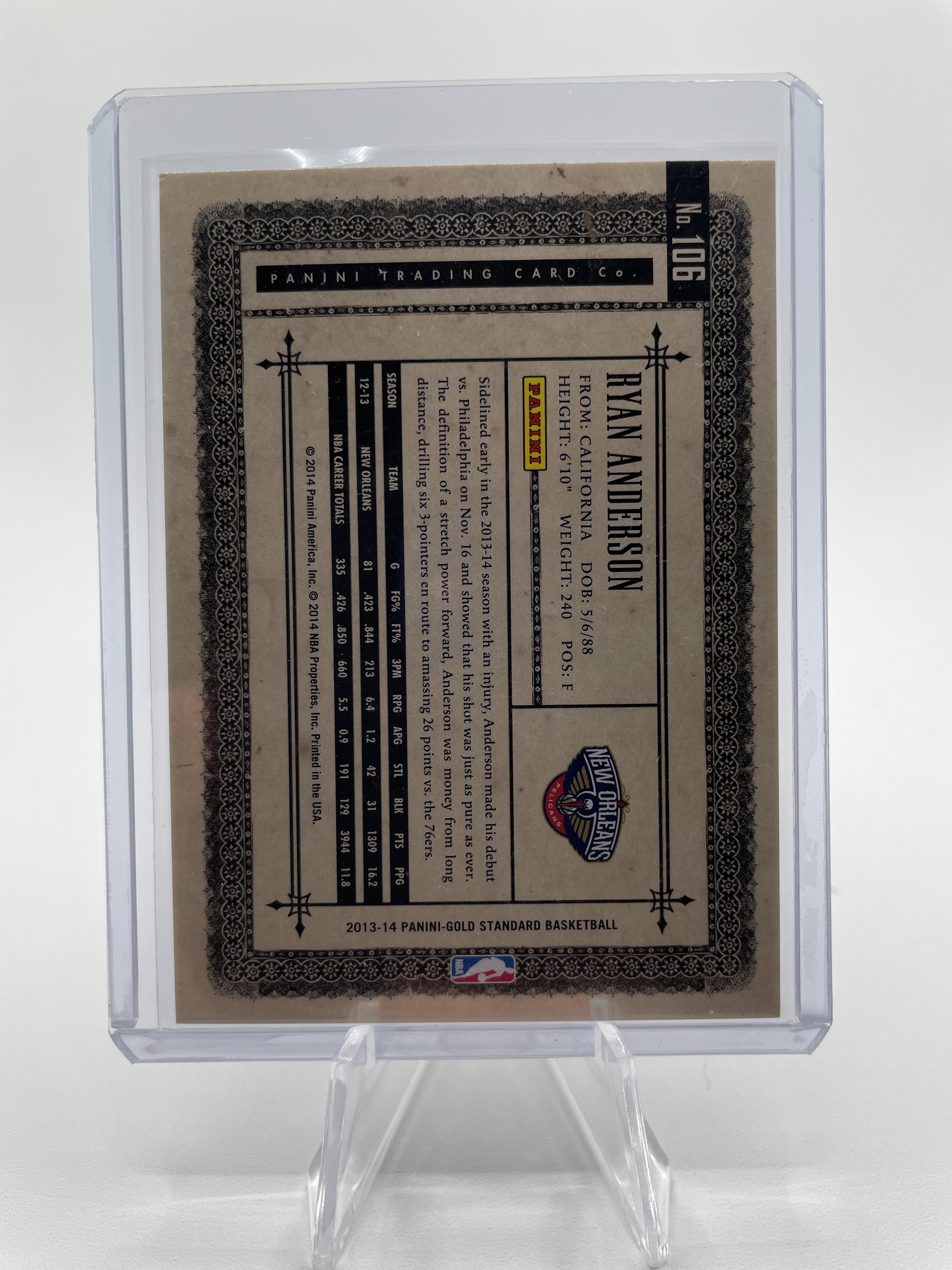 2013-14 Panini Gold Standard Ryan Anderson /199