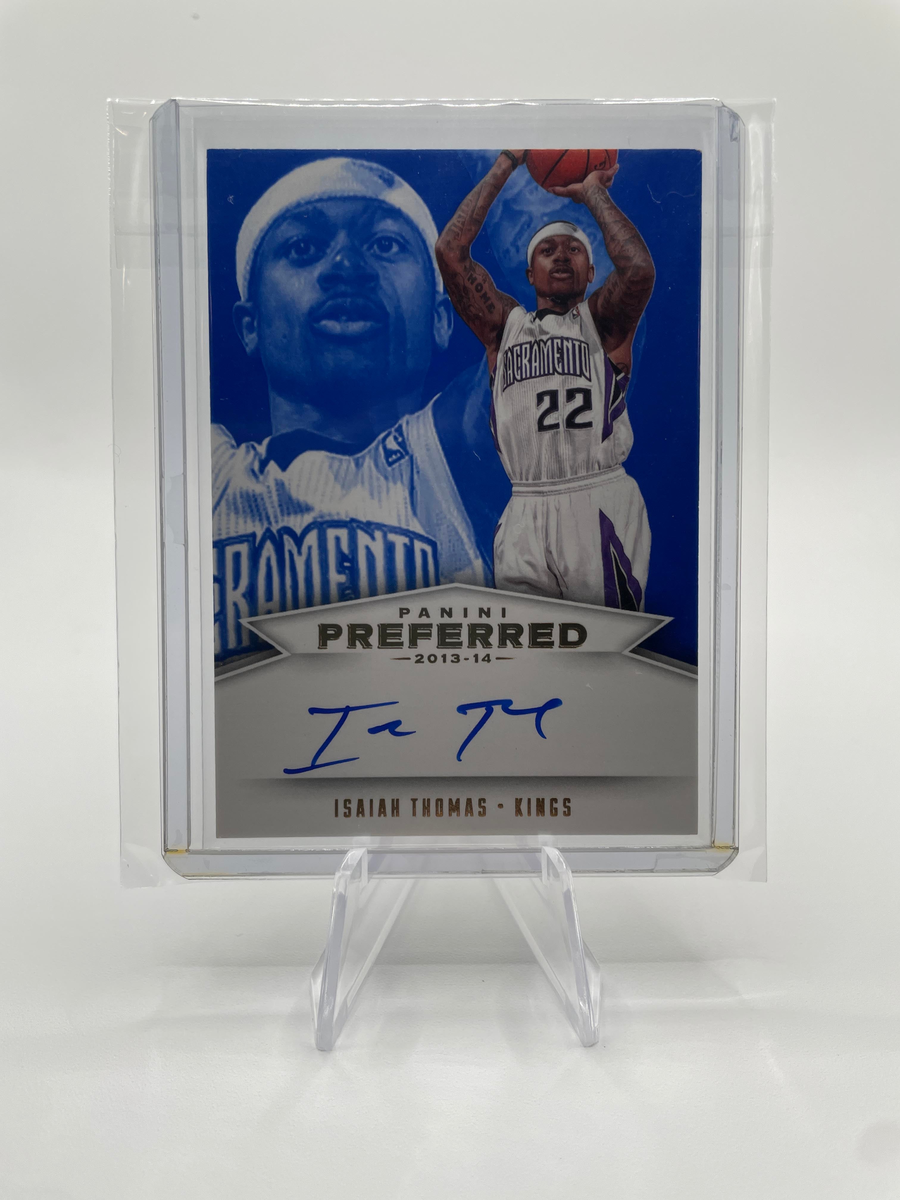 2013-14 Panini Preferred Isaiah Thomas Signatures Blue Auto /49 #551