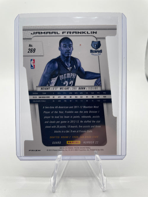 2013-14 Panini Prizm Jamal Franklin Purple Prizm Die-Cut Rookie /49 SSP