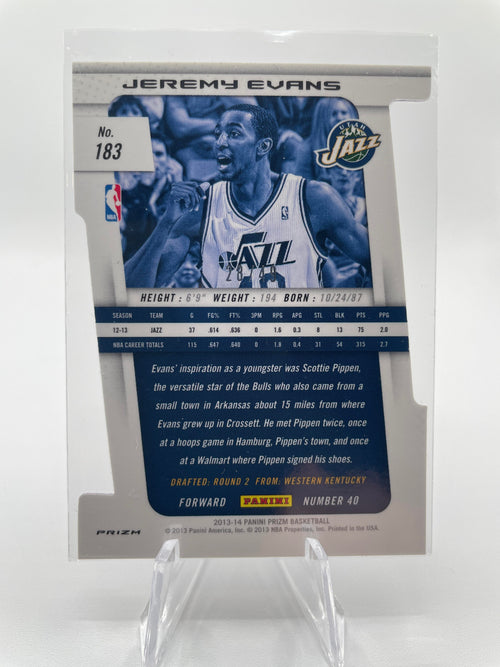 2013-14 Panini Prizm Jeremy Evans Purple Prizm Die-Cut /49 SSP