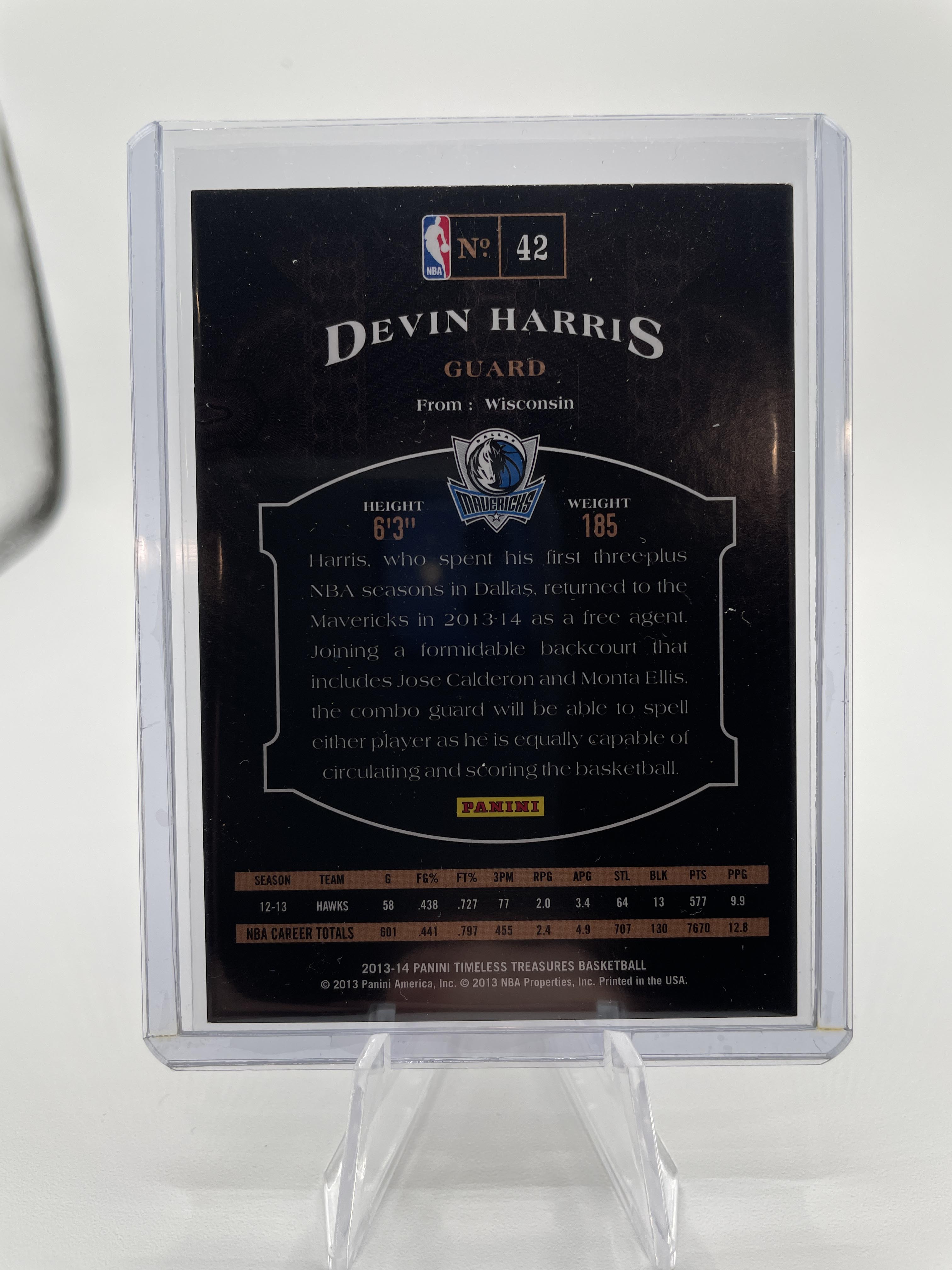2013-14 Panini Timeless Treasures Devin Harris /299 #42
