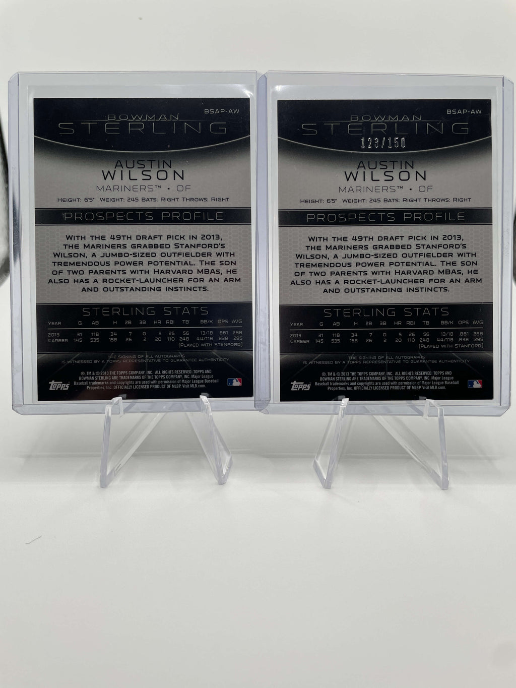 2013 Bowman Sterling Austin Wilson RC Refractor Auto /150 + Auto + Die-Cut /200