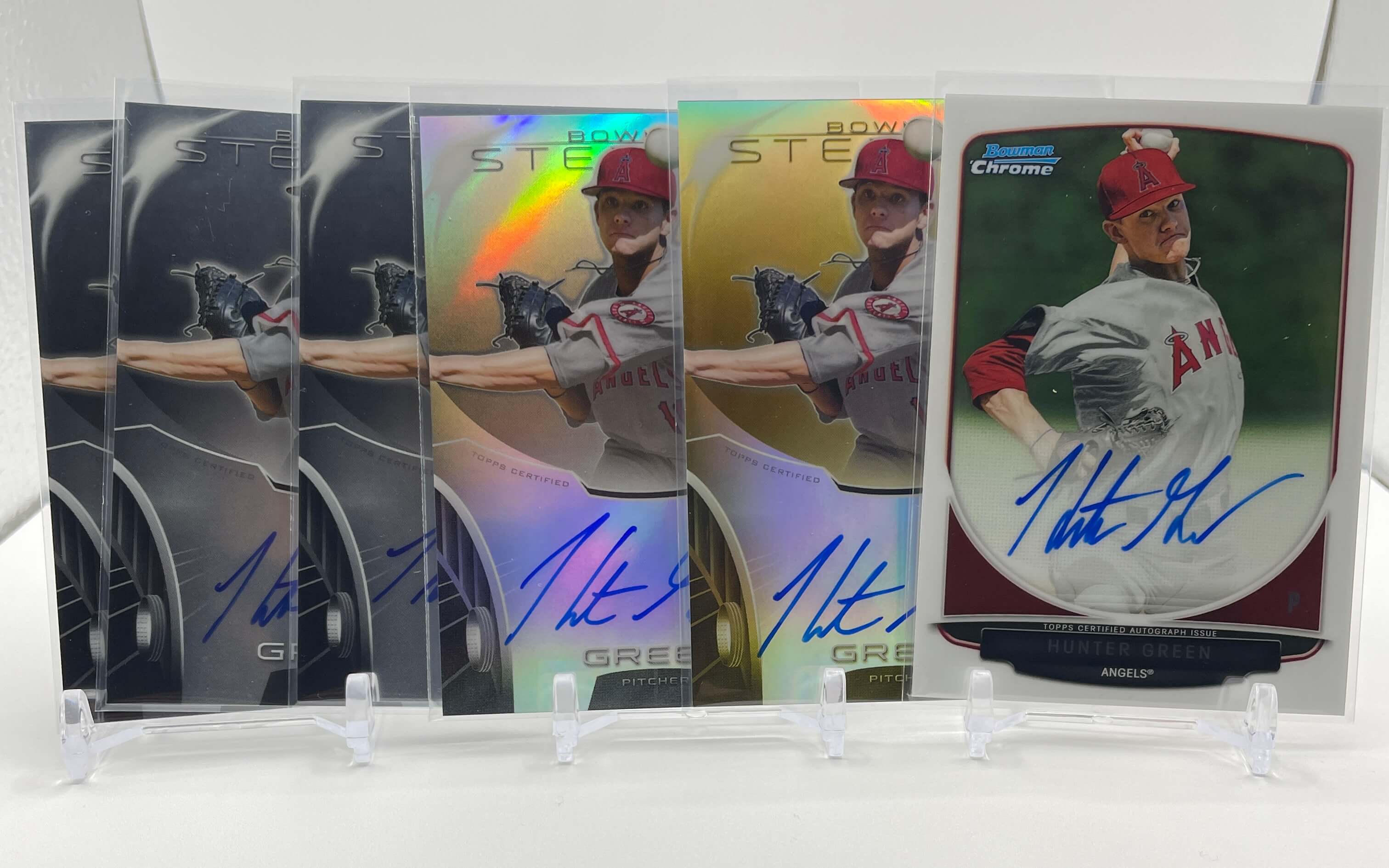 2013 Bowman Sterling Hunter Green Gold RC Auto /50 + Bowman Chrome Auto Set (x6)