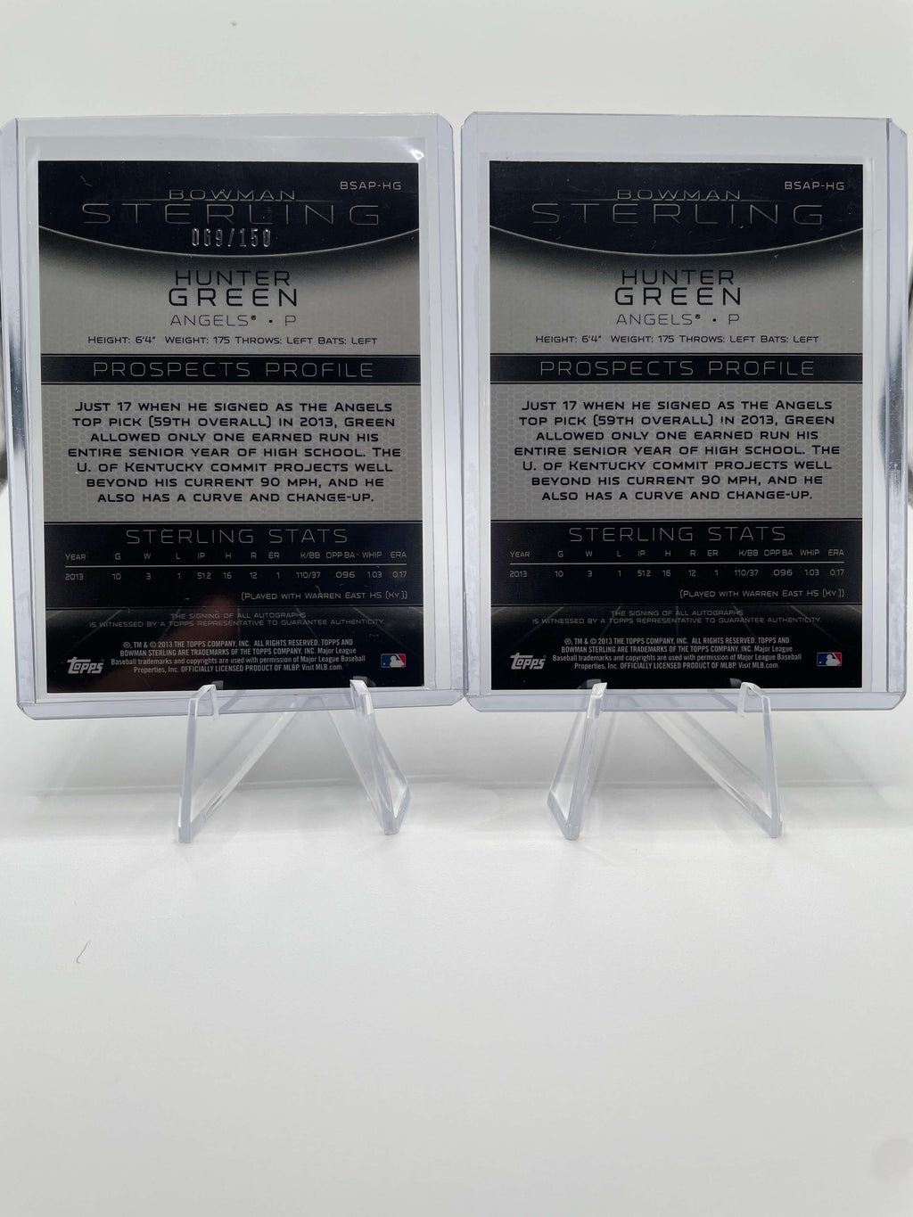 2013 Bowman Sterling Hunter Green Gold RC Auto /50 + Bowman Chrome Auto Set (x6)