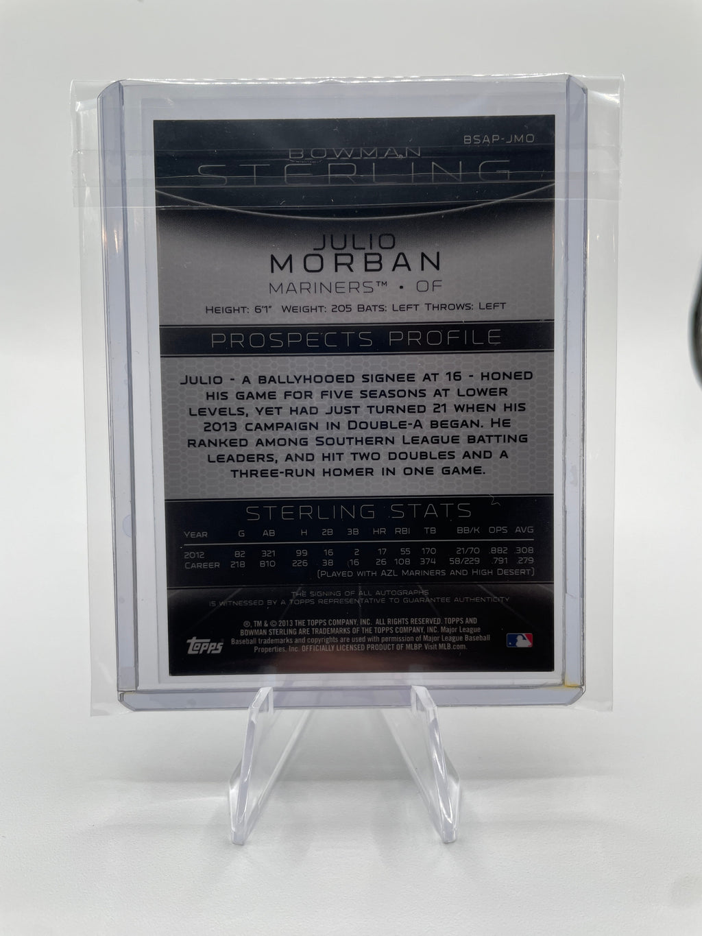 2013 Bowman Sterling Julio Morban Prospect Auto #BSAP-JMO