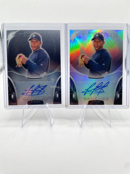 2013 Bowman Sterling Victor Sanchez Prospect Refractor Auto /150 + Base Auto