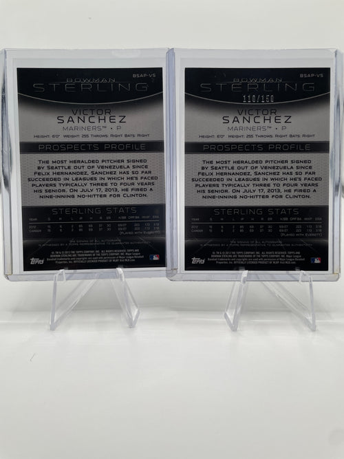 2013 Bowman Sterling Victor Sanchez Prospect Refractor Auto /150 + Base Auto