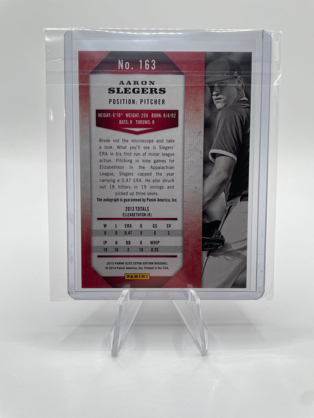 2013 Donruss Elite Extra Edition Aaron Slegers Aspirations Rookie Die-Cut /200