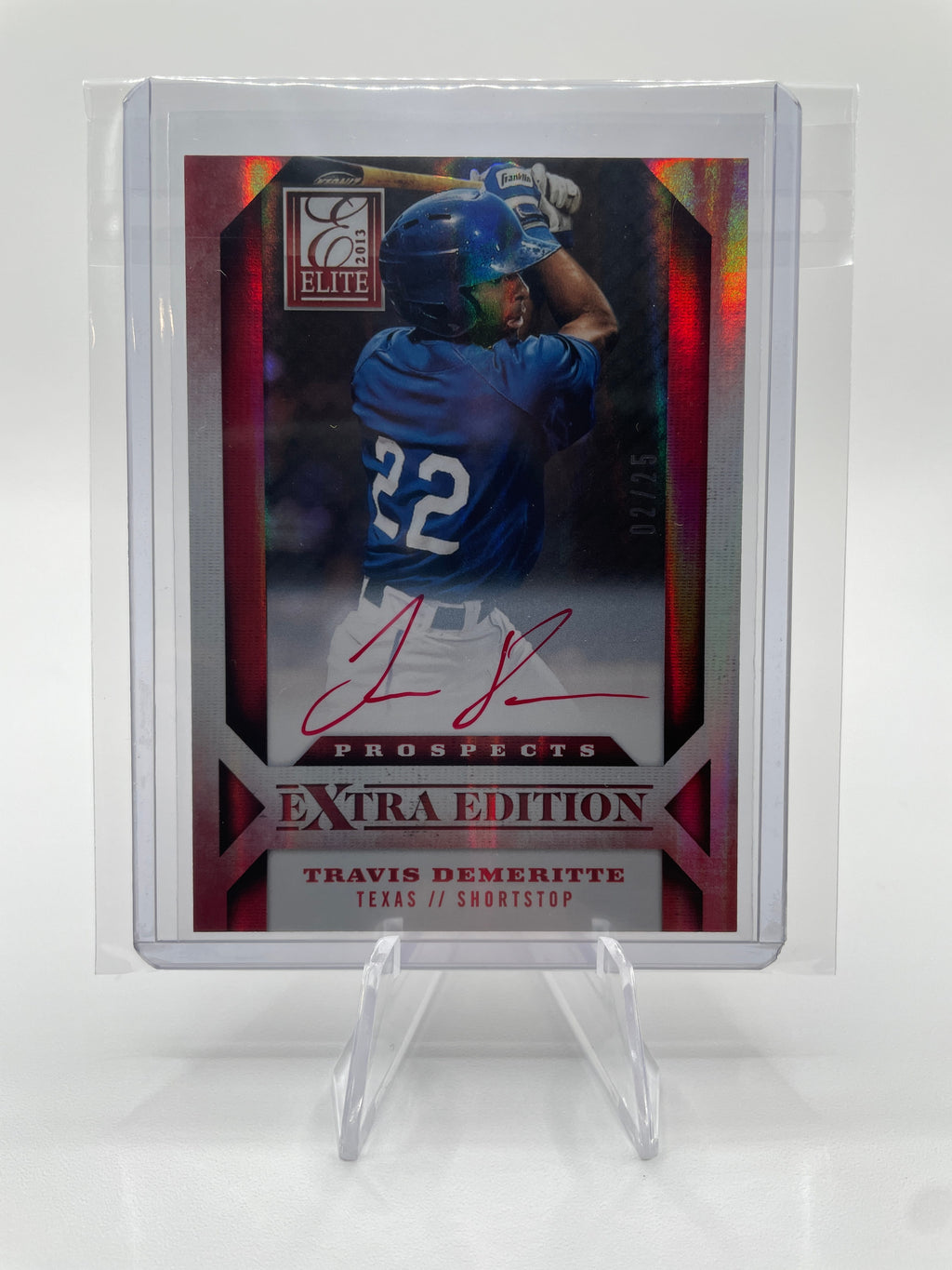 2013 Donruss Elite Extra Edition Travis Demeritte Aspirations Rookie Auto /200