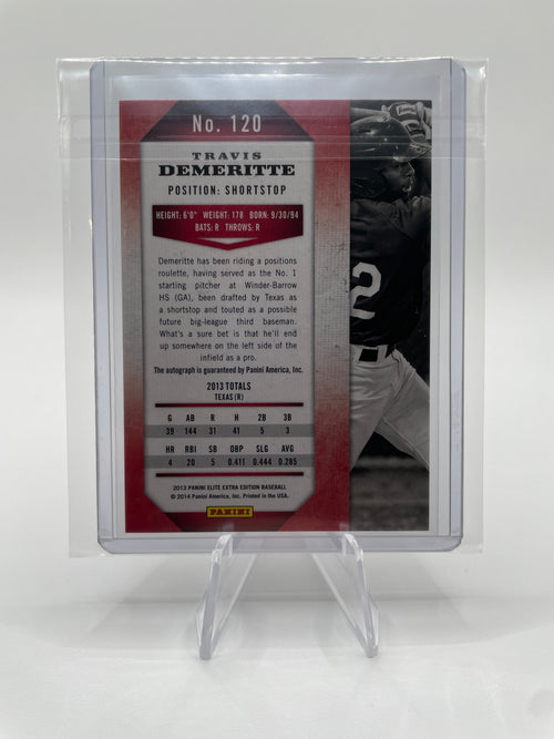 2013 Donruss Elite Extra Edition Travis Demeritte Aspirations Rookie Auto /200