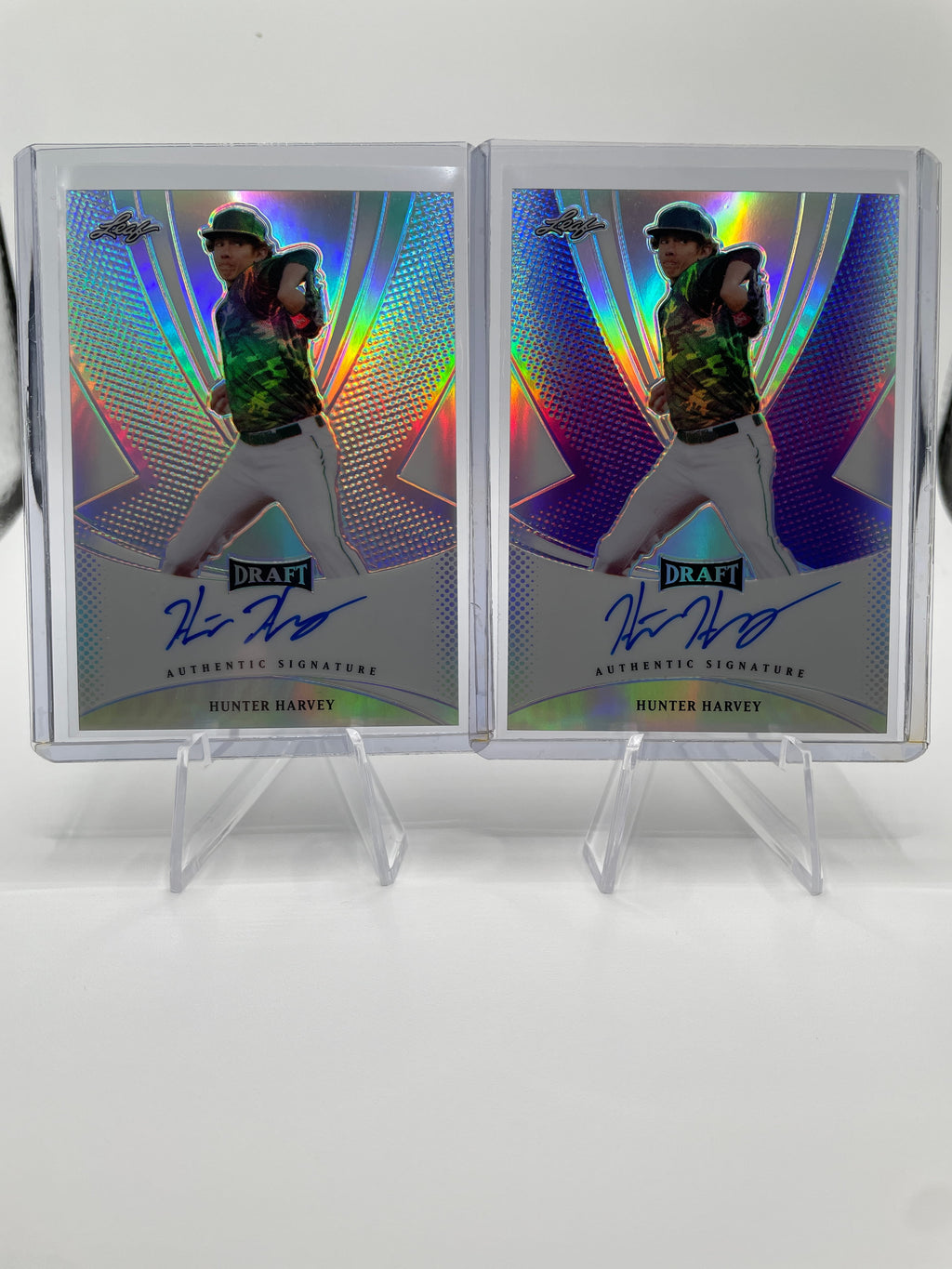 2013 Leaf Metal Draft Hunter Harvey Purple Refractor Auto 1/50 + State Pride /25