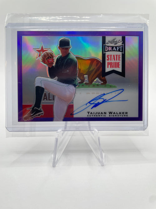 2013 Leaf Metal Draft Taijuan Walker Pride Purple Rookie Refractor Auto /25