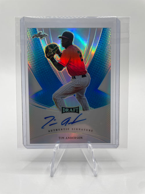 2013 Leaf Metal Draft Tim Anderson Blue Rookie Refractor Auto /25