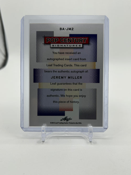 2013 Leaf Pop Century Signatures Jeremy Miller Auto