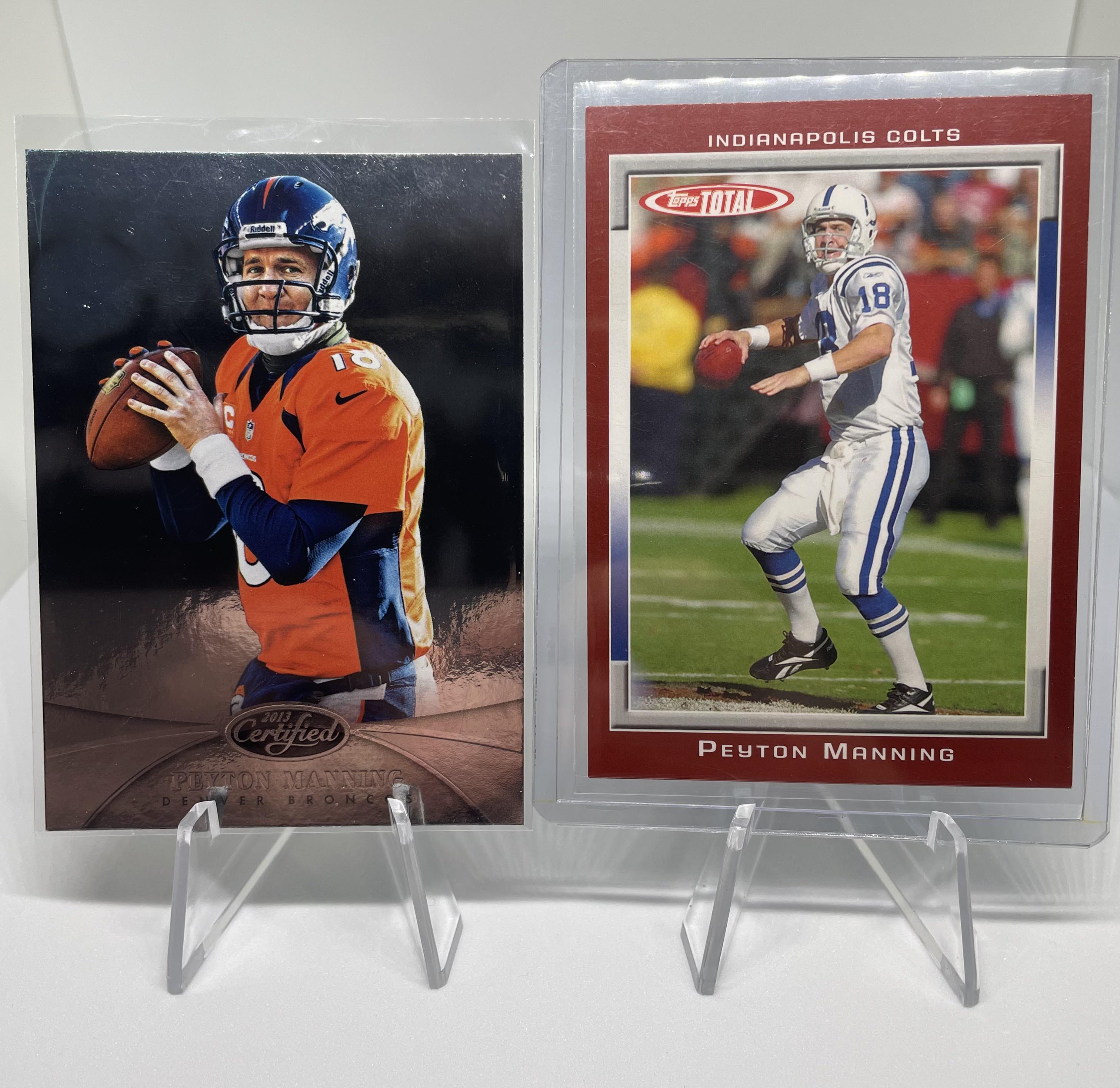 2013 Panini Certified Peyton Manning Silver #56 + /2006 Topps Total Red SP #300