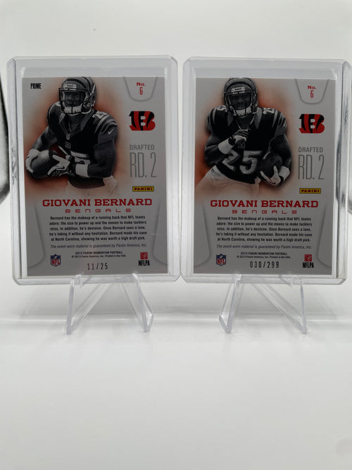 2013 Panini Momentum Giovani Bernard Rookie Quad Patch /299 + Triple /25