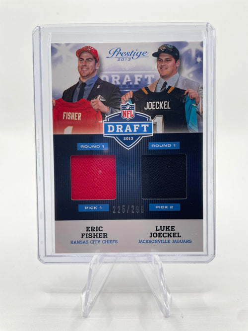 2013 Panini Prestige Draft Luke Joeckel + Eric Fisher Dual Rookie Patch #3