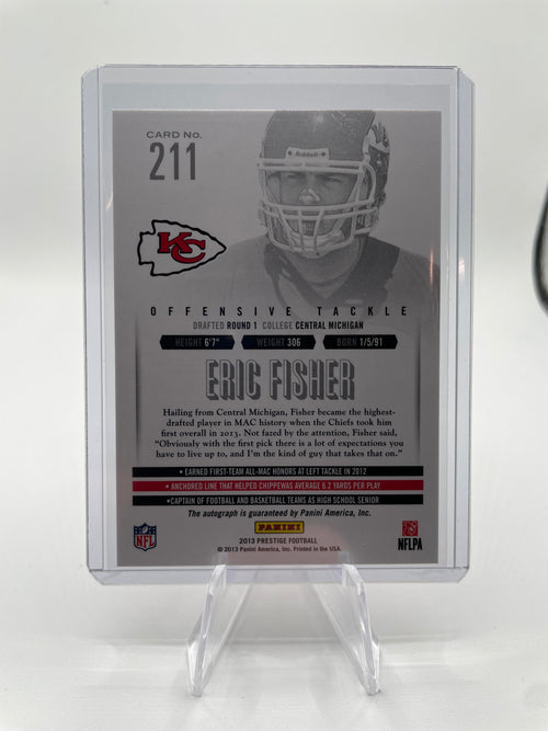 2013 Panini Prestige Eric Fisher Extra Points Rookie Auto #211