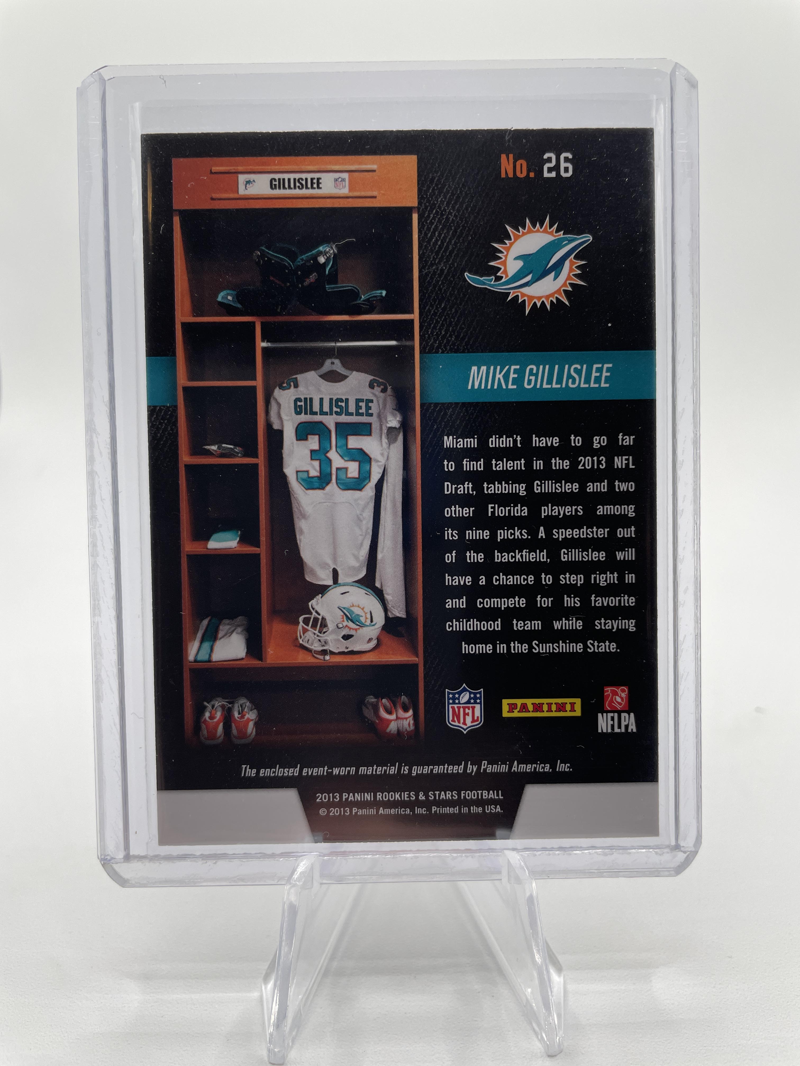 2013 Panini Rookies & Stars Mike Gillislee Dress for Success Rookie Patch
